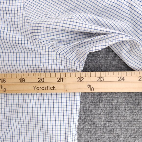 Brooks Brothers Non-Iron 15 4/5 Blue Check Cotton Button-Down Long Sleeve Pocket - Picture 14 of 16